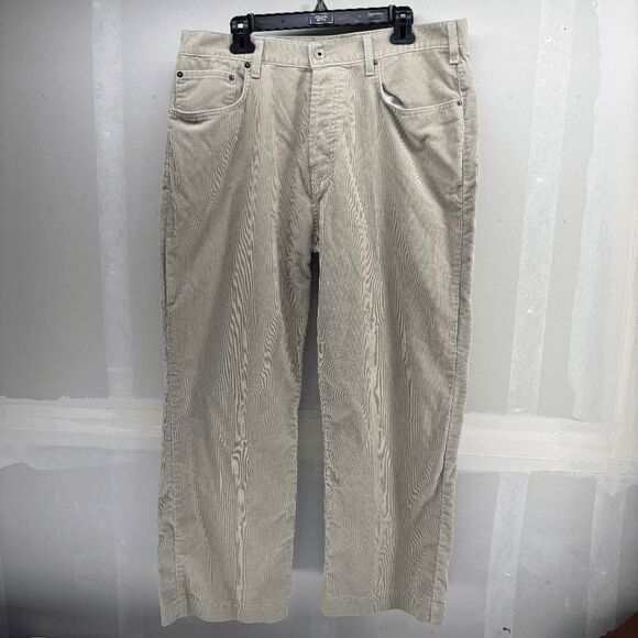 Vintage Abercrombie 5 Pocket Corduroy Wide Leg Grandpa Core Slimming Pants 36x28 - Picture 1 of 6